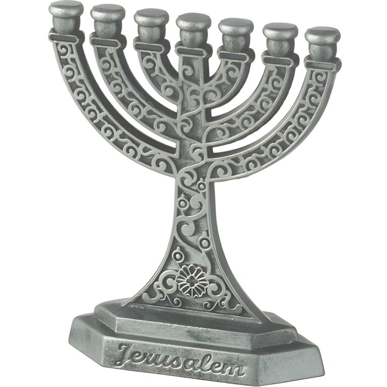 Menorah Pewter Finish 6 cm