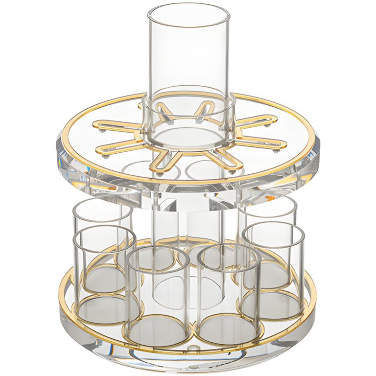 Lucite Wine Divider 21 cm with 8 Small Cups