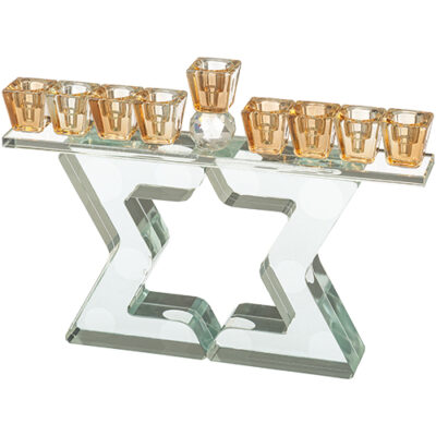 Crystal Elegant Menorah 17cm