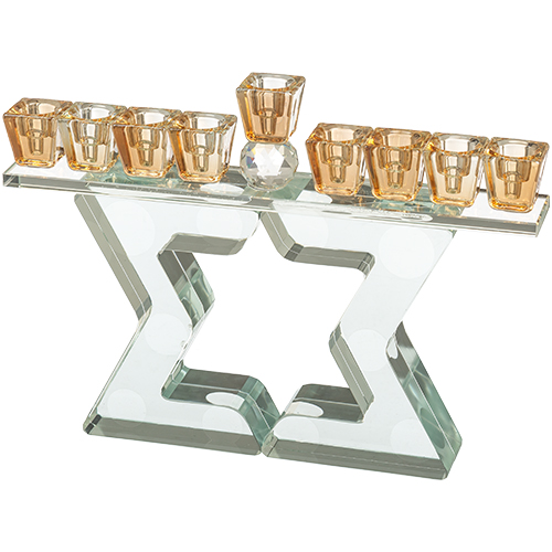 Crystal Elegant Menorah 17cm