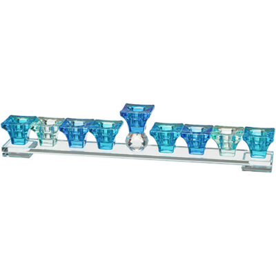 Elegant Crystalmenorah 37*6 cm - Blue