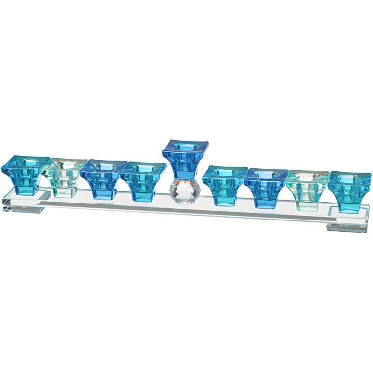 Elegant Crystalmenorah 37*6 cm - Blue