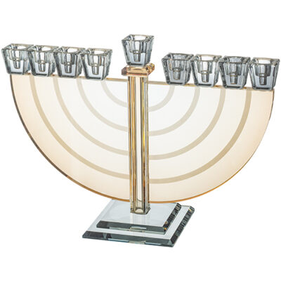 Elegant Crystal Menorah 21 cm