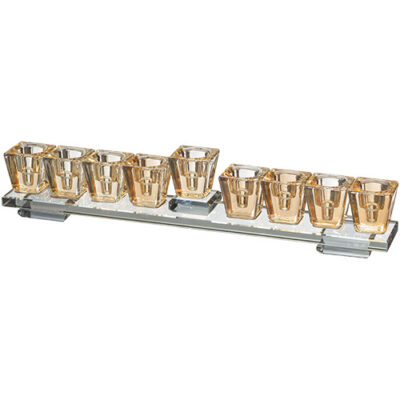 Elegant Crystal Menorah on a Base 28*7 cm