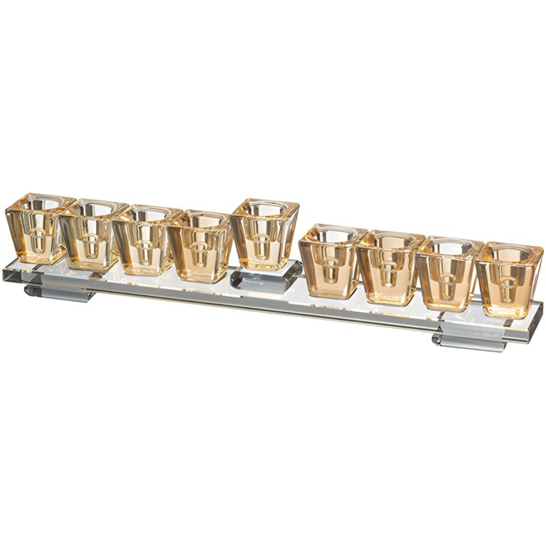 Elegant Crystal Menorah on a Base 28*7 cm