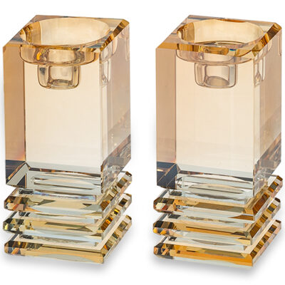 Crystal Candlesticks 11cm - Gold