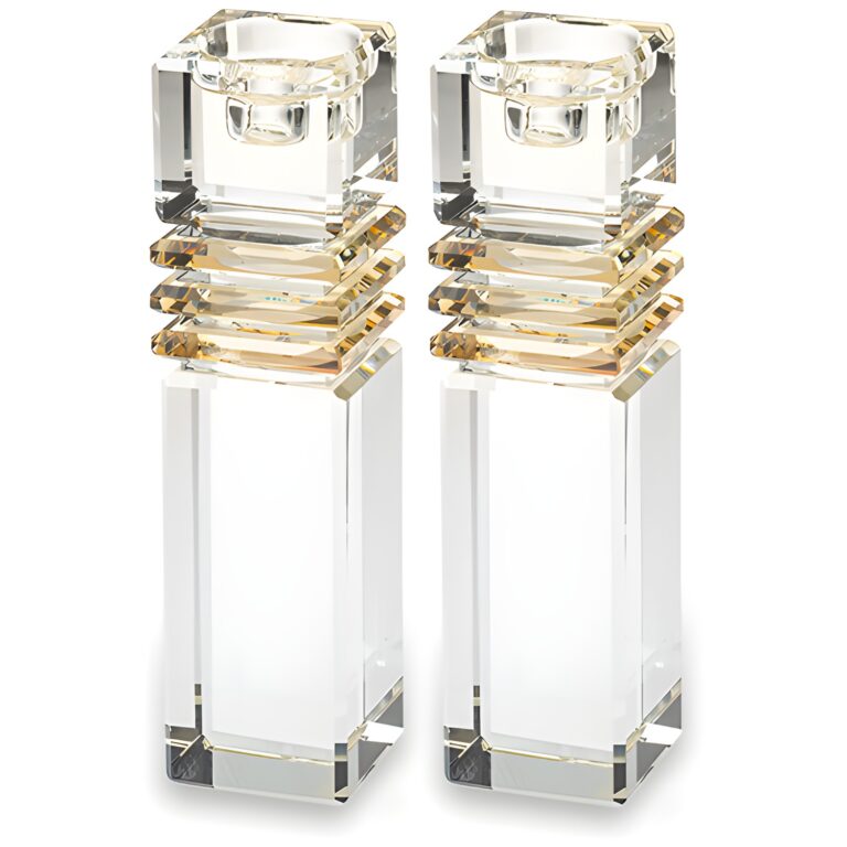 Crystal Candlesticks 17cm - Gold