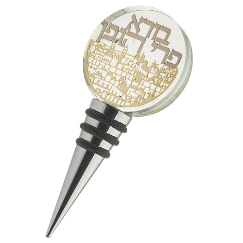 Crystal Wine Stopper 9 cm with Laser Cut Plaque