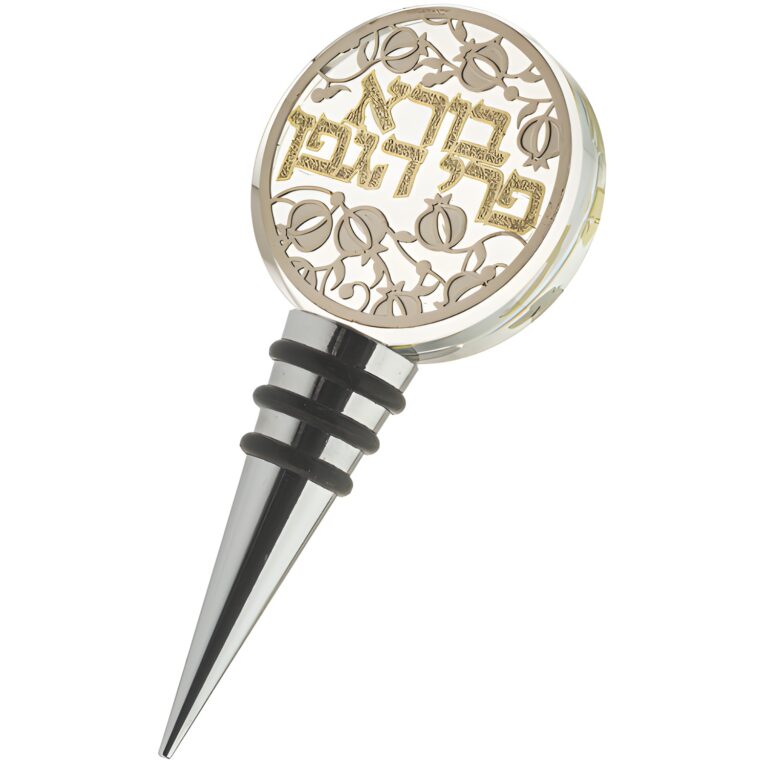 פקק יין קריסטל 9 ס"מ עם לוחית חיתוך בלייזר