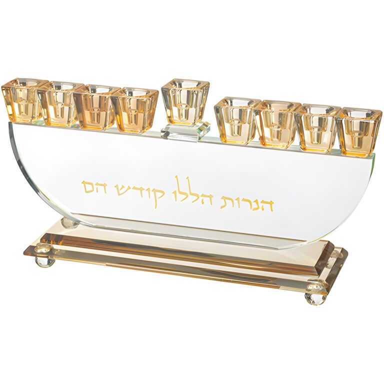 Crystal Elegant Menorah 14cm