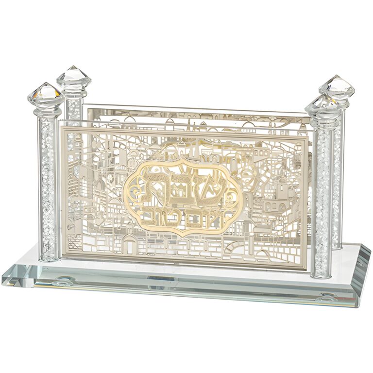 Crystal Napkin Holder with Laser Cut Plaque 8*17 cm