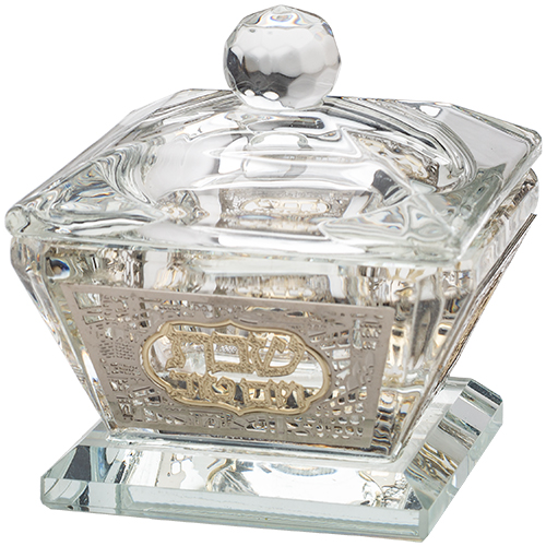 Crystal Salt Holder 6*4 cm with Laser Cut Plaque