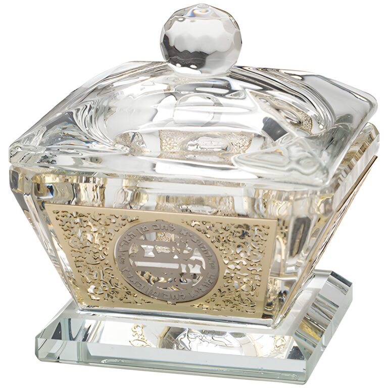 Crystal Salt Holder 6*4 cm with Laser Cut Plaque