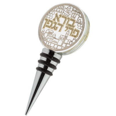 פקק יין קריסטל 9 ס"מ עם לוחית חיתוך בלייזר