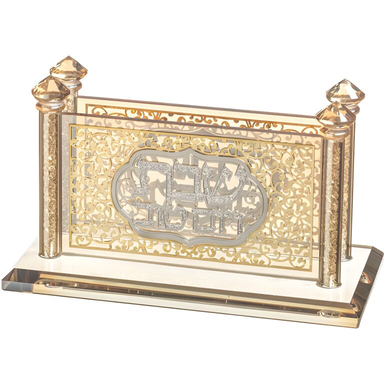 מחזיק גפרורים קריסטל עם לוחית חיתוך בלייזר 16*8 ס"מ