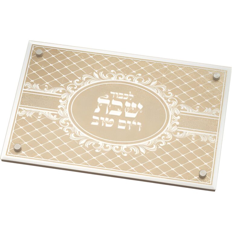Elegant Glass Tray with Mirror and Glitter 35X23 cm