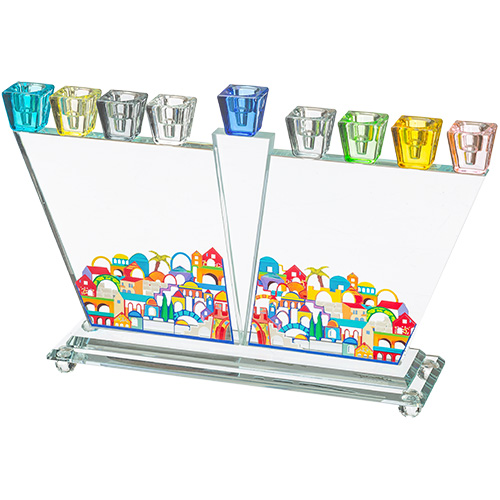 Crystal Elegant Hanukkiah 22 cm