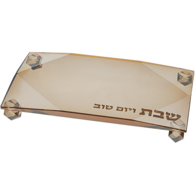 מגש קריסטל לפמוטים 23*13 ס"מ - זהב