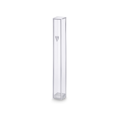 Clear  Plastic Mezuzah with Rubber Cork 15 cm
