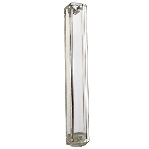 Clear  Plastic Mezuzah with Rubber Cork 12 cm
