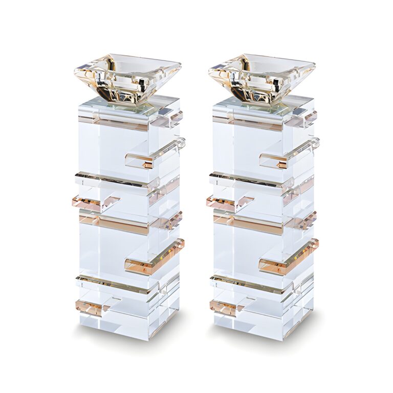 Crystal Candlesticks 20cm - Gold