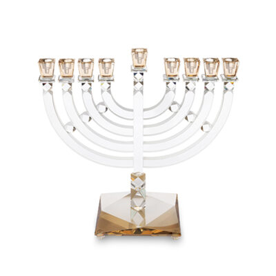 חנוכייה חנוכה קריסטל אלגנטית 33 ס"מ