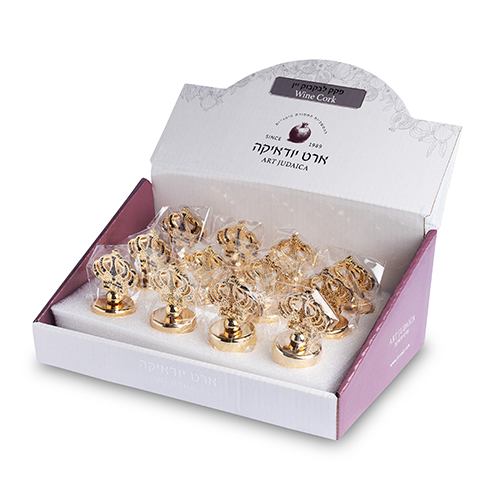 Full Display: Wine Cork 12pc Gold color
