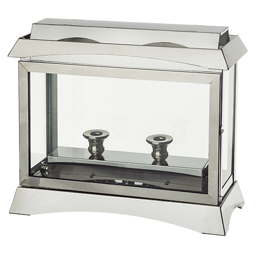 Metal and Glass Menorah Box