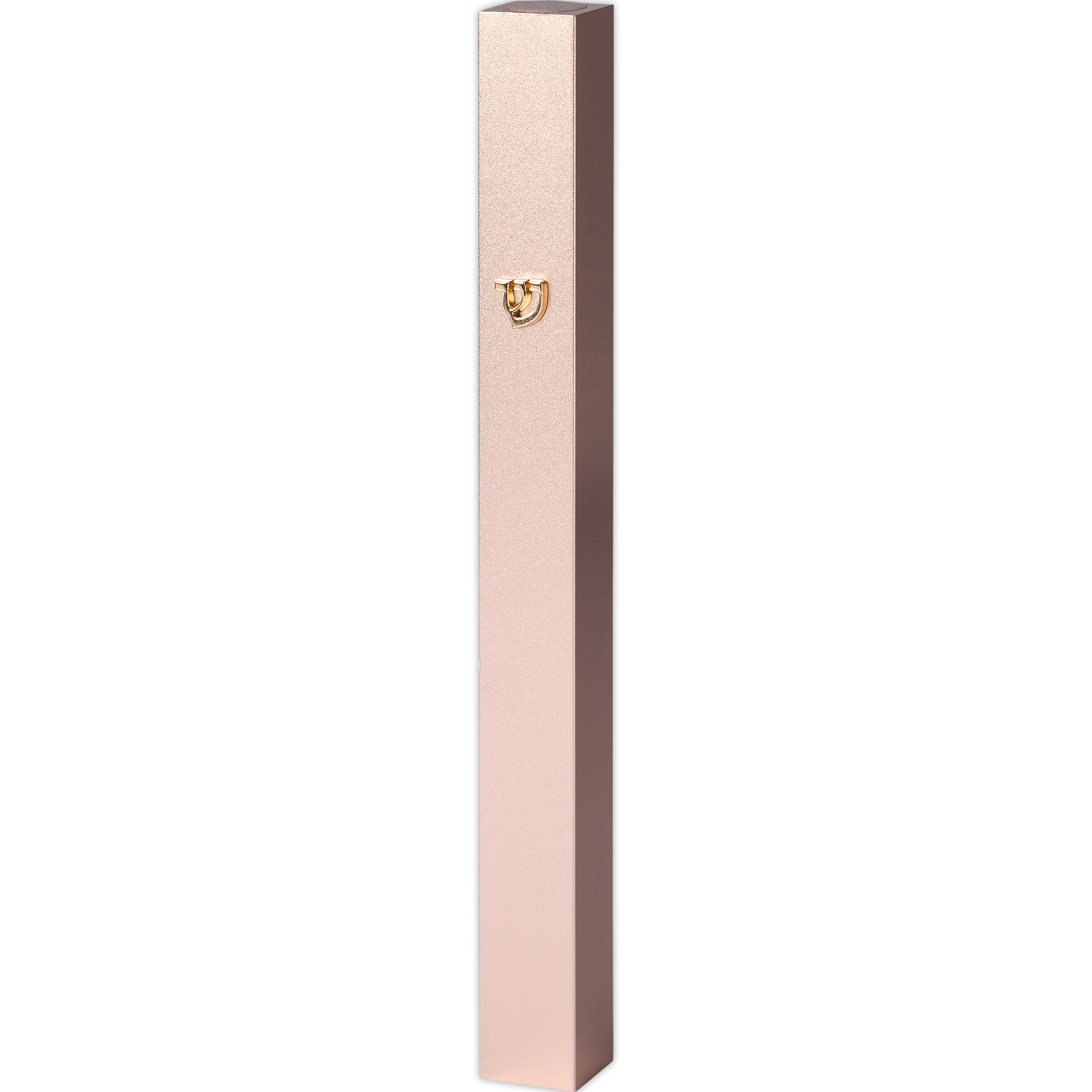 Aluminum Mezuzah 15 cm-with Metal Shin - Gold