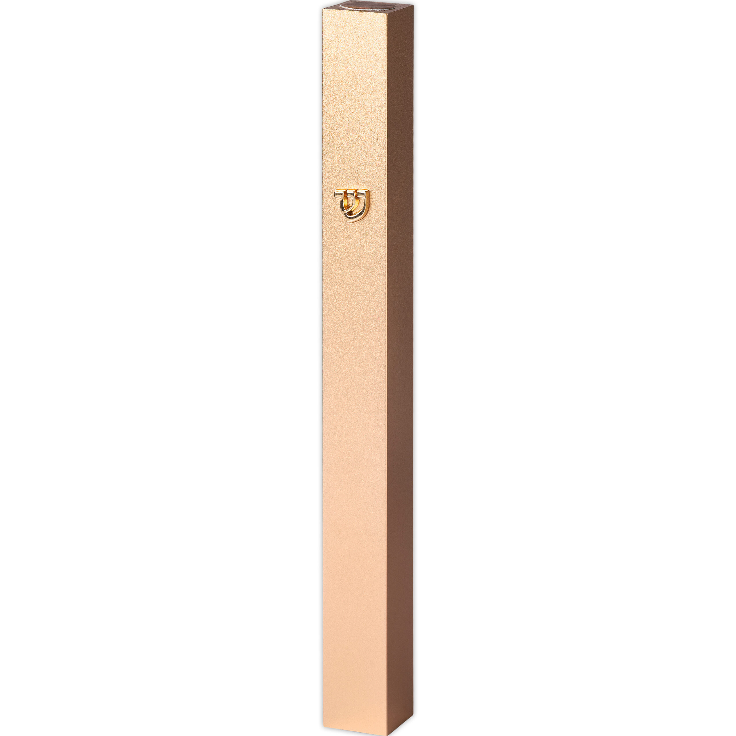 Aluminum Mezuzah 15 cm-with Metal Shin - Gold