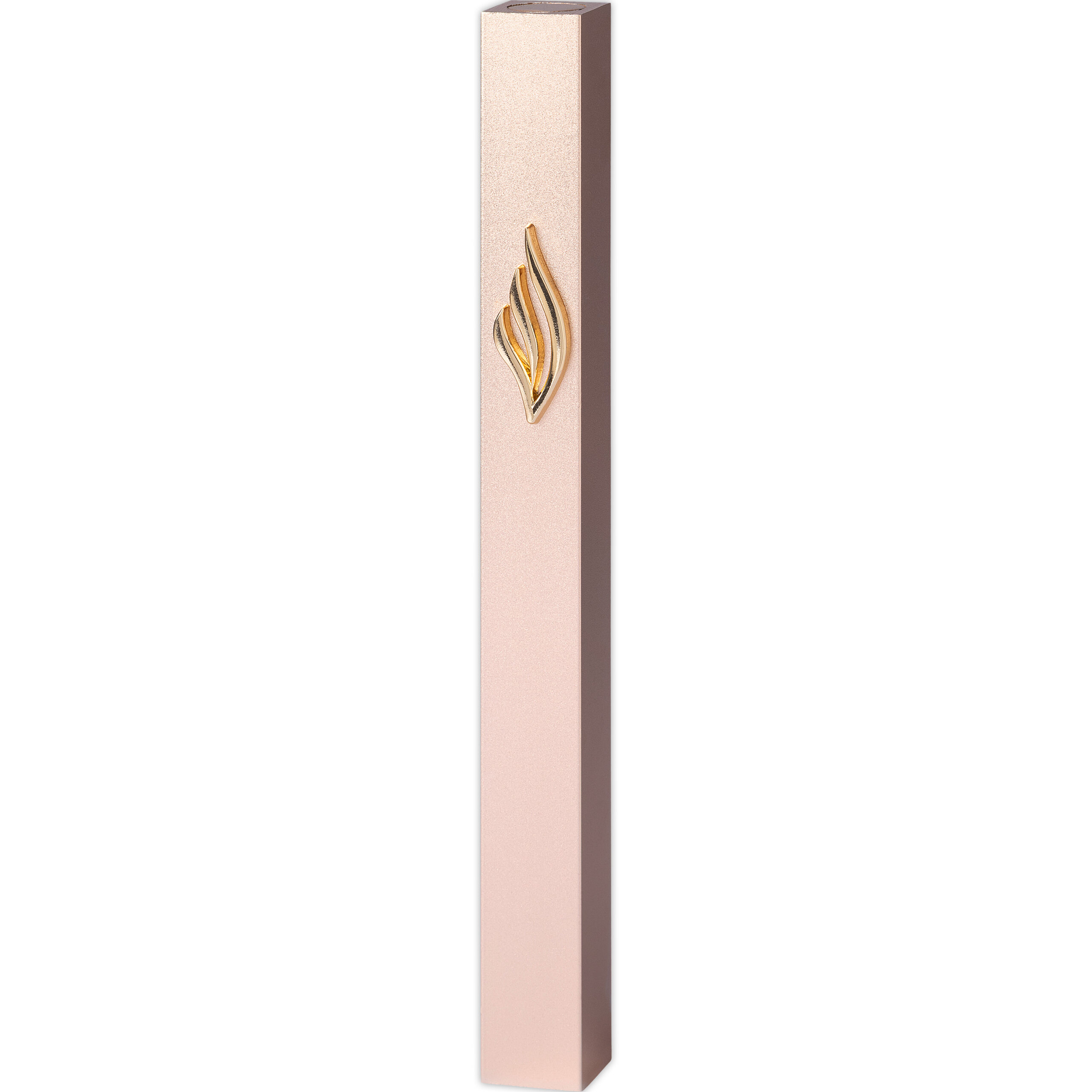 Aluminum Mezuzah 15 cm-with Metal Shin - Gold