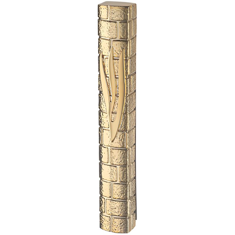 Polymer Stone-like Mezuzah 20 cm - Gold with Silicon Cork