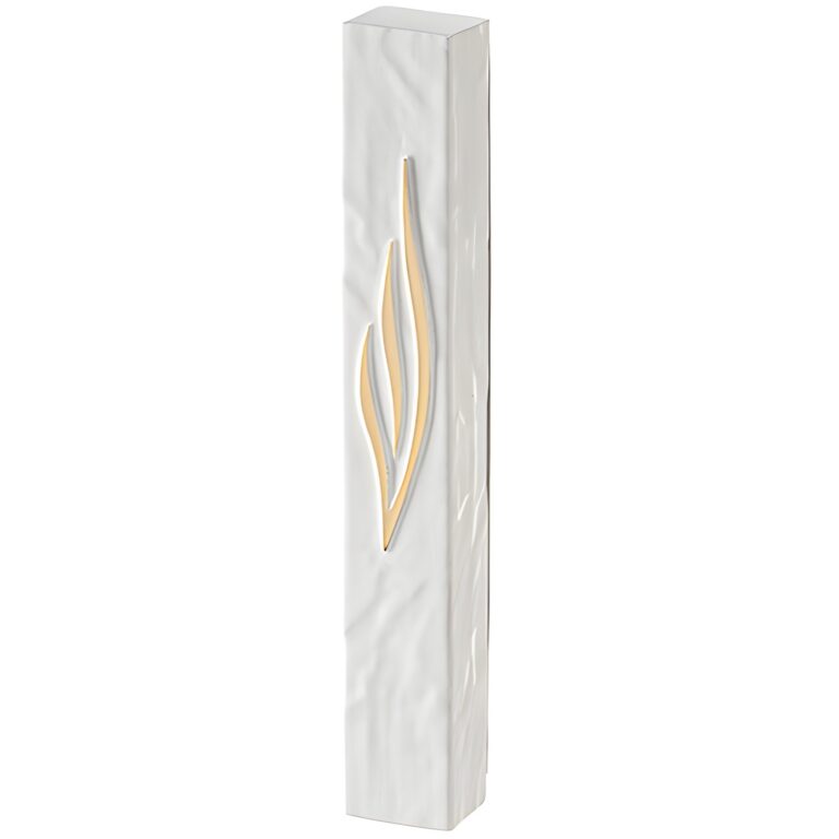 Polymer Stone-like Mezuzah 20 cm - White-gold