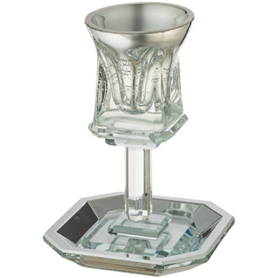 Crystal Kiddush Cup 16 cm Contain 100ml // 3.4oz