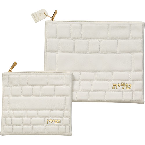 Leatherette Tallit - Tefillin Set 36*29 cm