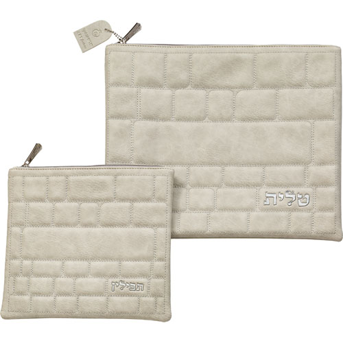 Leatherette Tallit - Tefillin Set 36*29 cm