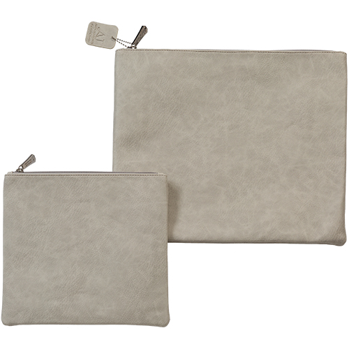 Leatherette Talit & Tefilin Set 38*31 cm - Light Gray
