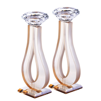 Crystal Candlesticks 14 cm