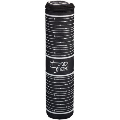 מארז דמוי עור מגולל אסתר 34 ס"מ - שחור