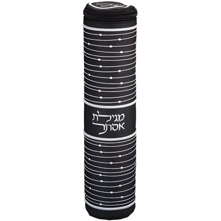 מארז דמוי עור מגולל אסתר 34 ס"מ - שחור