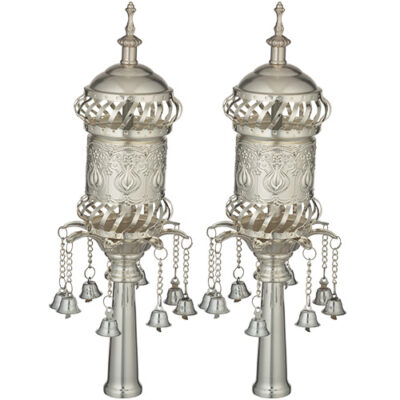 Pair of Rimonim for Torah 32 cm - Silver