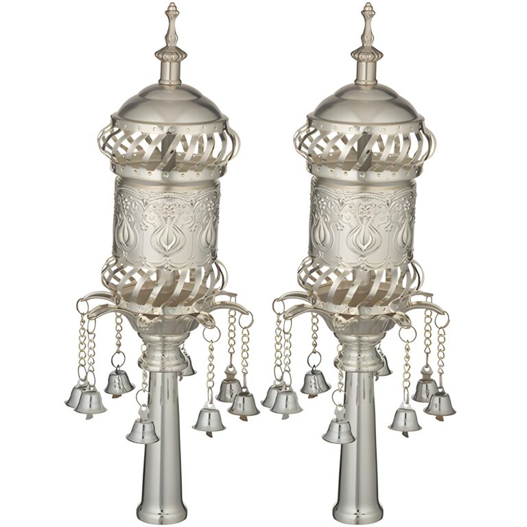 Pair of Rimonim for Torah 32 cm - Silver