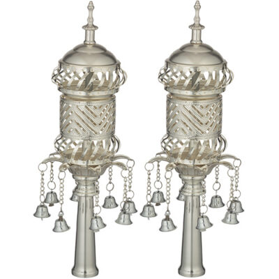 Pair of Rimonim for Torah 32 cm - Silver