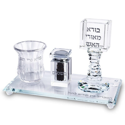 סט הבדלה קריסטל 25x12.5 ס"מ