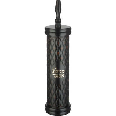 מארז מגילה מעץ ספרדי עם שלט בגובה 31 ס"מ