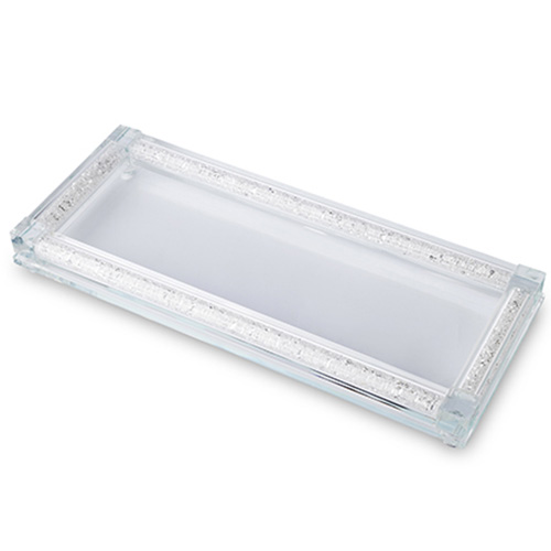 Crystal Tray for Candle Holders 34*15 cm