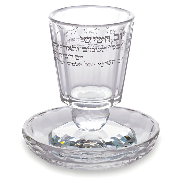 גביע קידוש קריסטל 8 ס"מ עם רגל