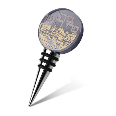 פקק יין קריסטל 9 ס"מ עם לוחית חיתוך בלייזר