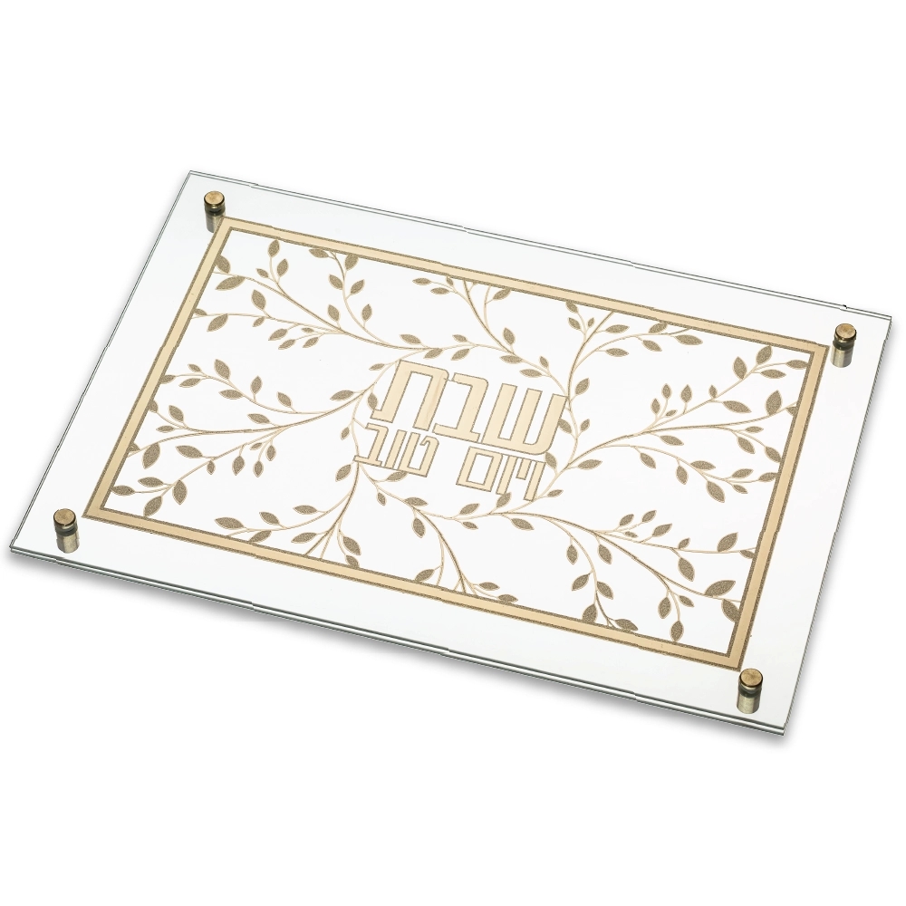 Glass challah Tray 42*29 cm