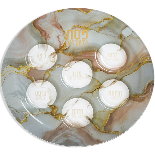 Glass Passover Plate 40cm